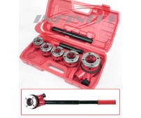 8Pc Pipe Threader Tool W/ Ratchet Handle Ratcheting & Stock Dies Plumbing Case